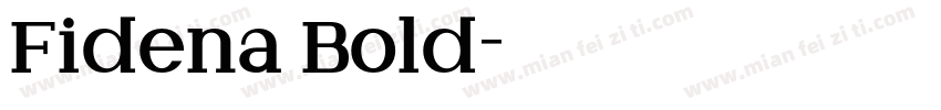 Fidena Bold字体转换